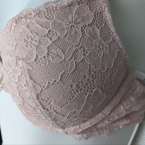 H&M push up lace bra nude tan size 34B B052 - Picture 4 of 6